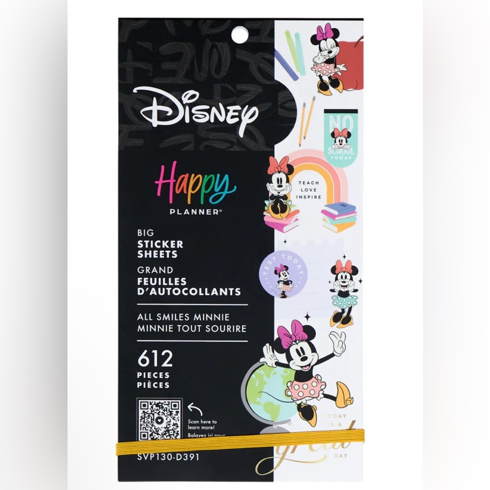Disney Happy Planner Minnie Mouse 612 Stickers